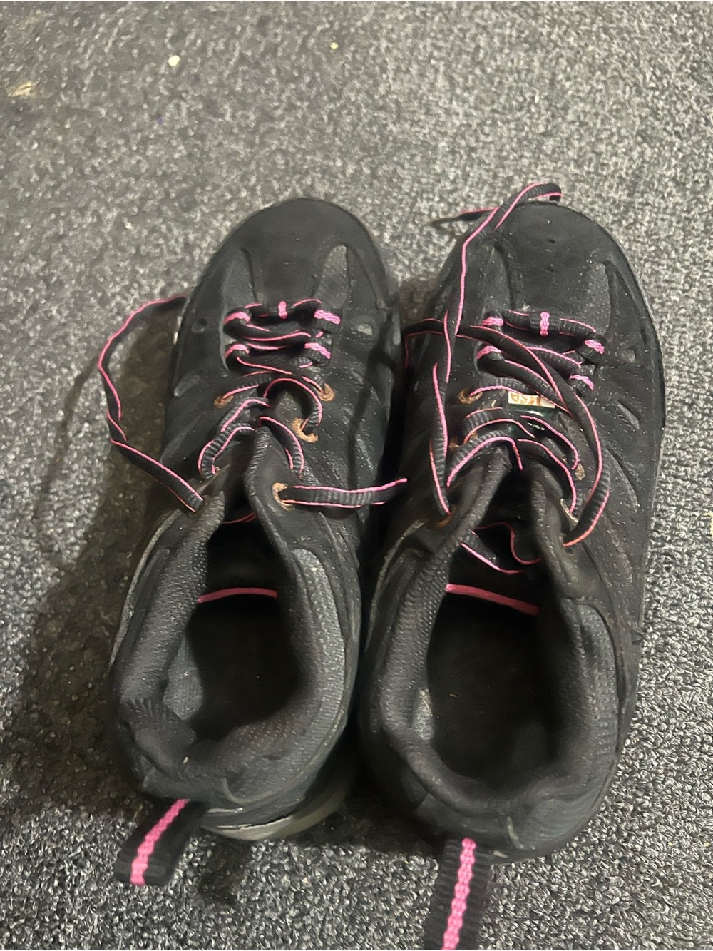 Women’s Black Sneakers with Pink Trim - Work Boots